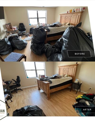 before after of water damage restoration